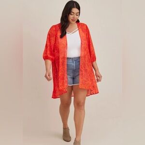 Torrid Blouson Sleeve Kimono